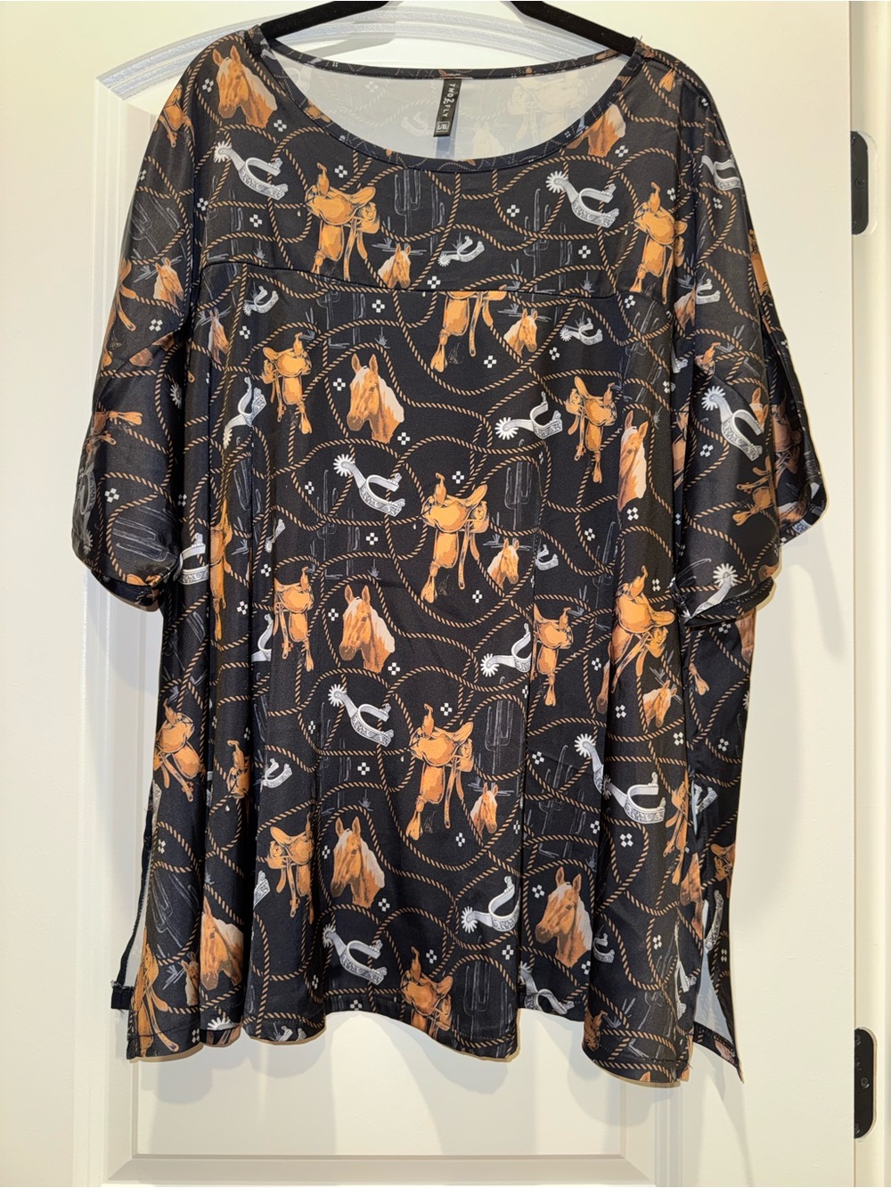 Palomino Tunic Top with Western Print